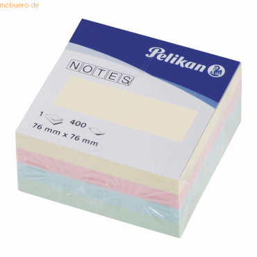 4012700200211 - 10 x Notizhaftzettel Würfel Pastelmix 76x76mm 400 Blatt