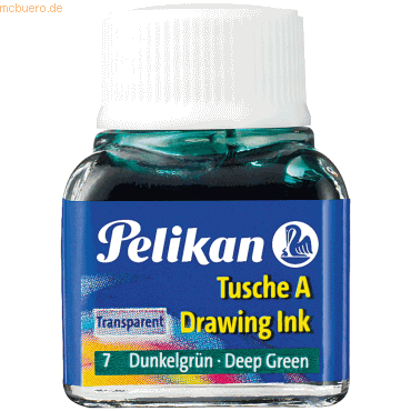 4012700201560 - Zeichentusche A 523 dunkelgrün 10ml Glas 10 Milliliter 4012700201560 - Zeichentusche A 523 dunkelgrün 10ml Glas 10 Milliliter