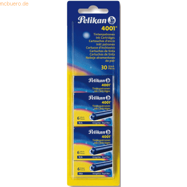 4012700330840 - 8 x Tintenpatrone 4001 TP 6 königsblau Blister Inhalt 5 Stück 4012700330840 - 8 x Tintenpatrone 4001 TP 6 königsblau Blister Inhalt 5 Stück