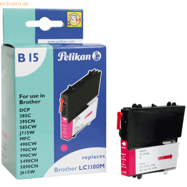 4018474107831 - Tintenpatrone kompatibel mit Brother LC1100 magenta 8ml 4018474107831 - Tintenpatrone kompatibel mit Brother LC1100 magenta 8ml