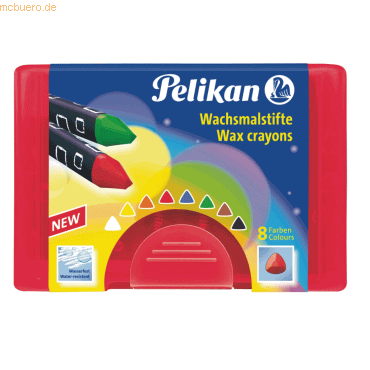 4012700722942 - Wachsmalkreide 665 8 722942 8er Etui farbig sortiert Dreikantform 11x80mm 4012700722942 8 Stück