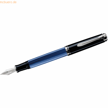 Pelikan Kolbenfüllhalter Souverän M 805 Feder EF schwarz/blau