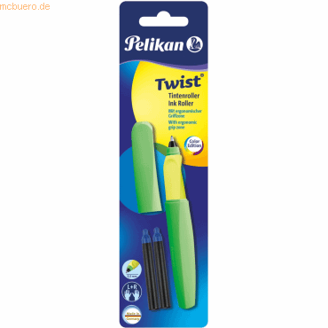 4012700807311 - Pelikan Tintenroller Twist R457 Neon Grün +2P Blister