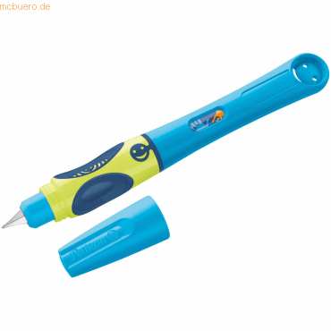 4012700820365 - griffix Füllhalter Neon Fresh Blue für Rechtshänder Schreiblernstift mit ergonomischer Griffzone - 1 Stück (820363)