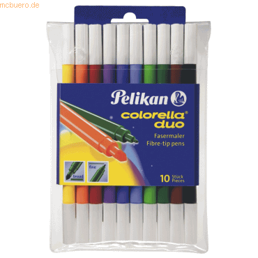 Pelikan Faserschreiber Colorella duo C407/10 10 Farben dick/dünn
