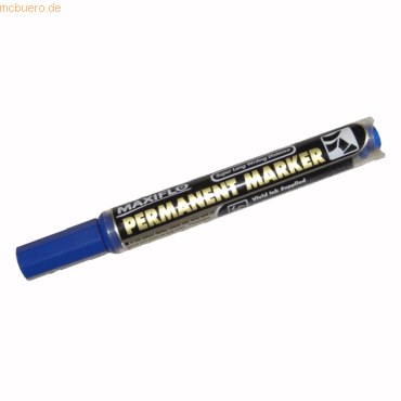 12 x Pentel Permanentmarker Maxiflo 1-3,5mm Keilspitze blau