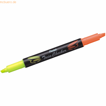 Pentel Textmarker Twin Checker 1-3,5mm gelb/orange
