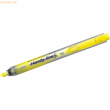 4902506074331 - 12 x Textmarker Handy-Line S mit Druckmechanik 08-38mm gelb