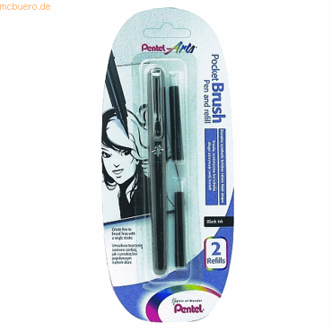 5011433132430 - PentelArts Brush Pen Pinselstift Gehäuse schwarz 5011433132430 - PentelArts Brush Pen Pinselstift Gehäuse schwarz