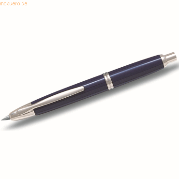 3131918231143 - Füllfederhalter Capless Rhodium B blau