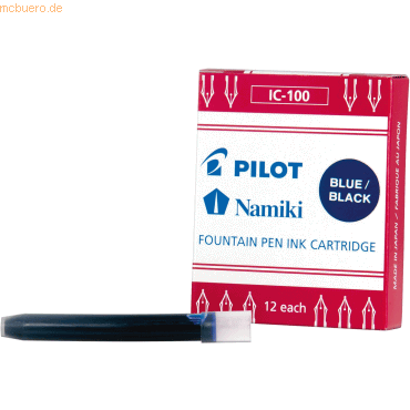 Pilot Füllhalterpatrone IC-100 VE=12 Stück blauschwarz