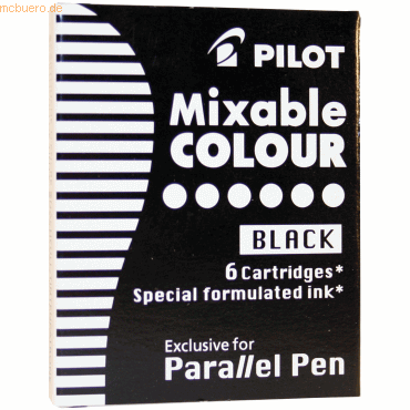 Pilot Füllhalterpatrone IC-P für Parallel Pen schwarz