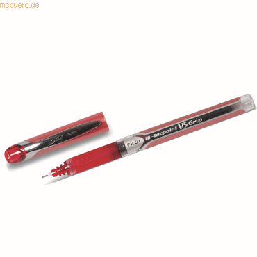 4902505279706 - Tintenroller Hi-Tecpoint V5 Grip BXGPN-V5 rot transparent 03 mm mit Kappe 4902505279706 Pilot