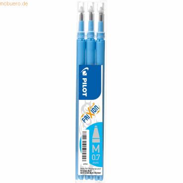 Pilot Tintenrollermine BLS-FR7-S3 0,4mm hellblau Set mit 3 Stück