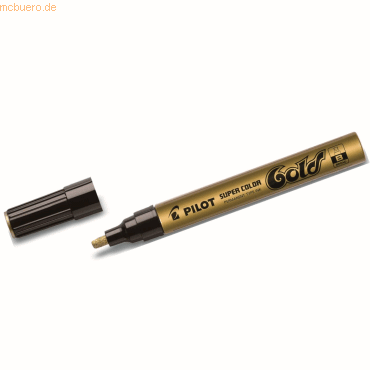 12 x Pilot Lackmaler Breit 4mm Keilspitze gold