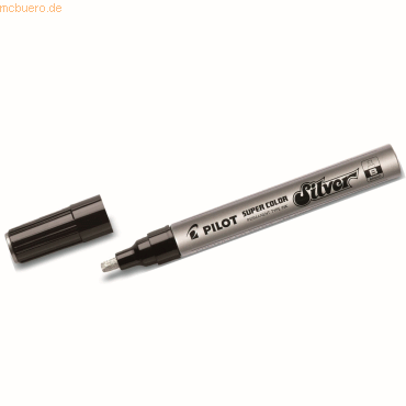 12 x Pilot Lackmaler Breit 4mm Keilspitze silber