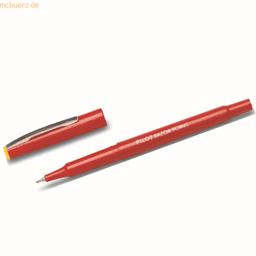 4902505085918 - 12 x Faserschreiber Razor Point 03mm Rundspitze rot