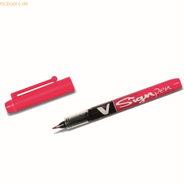 4902505134661 - Faserschreiber V Sign Pen SW-VSP rot 06 mm mit Kappe 4902505134661 Pilot