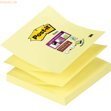 Post-it Haftnotiz Super Sticky Z-Notes 90 Blatt kanariengelb VE=12 Blö