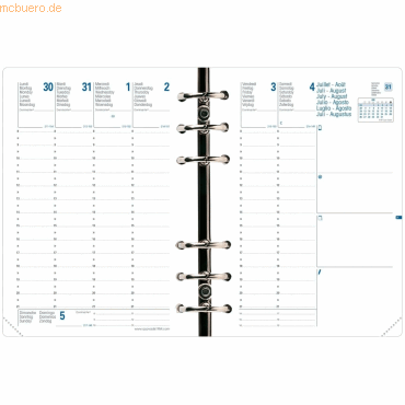 3371010307814 - Kalendereinlage für Compacttimer 115x16cm1 Woche 2 Seiten 2