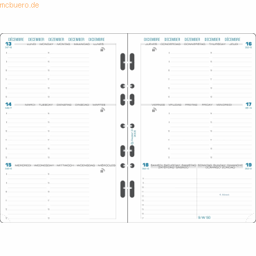 3660942005067 - Kalender-Einlage Exatime 21 142x21cm 1 Woche 2 Seiten waagr