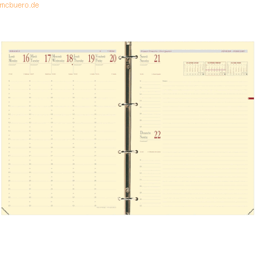 3371010119141 - Kalendereinlage für Timer 29 A4 1 Woche 2 Seiten 2023