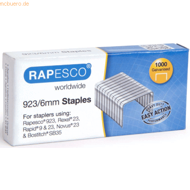 Rapesco Heftklammern 923/6mm VE=1000 Stück