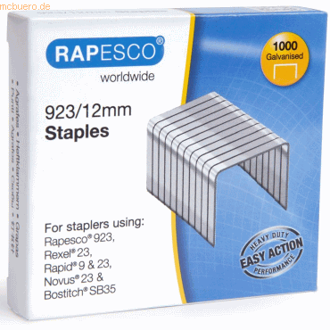 Rapesco Heftklammern 923/12mm VE=1000 Stück