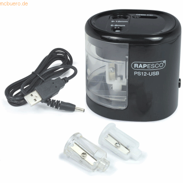 Rapesco Anspitzer PS12-USB elektrisch schwarz