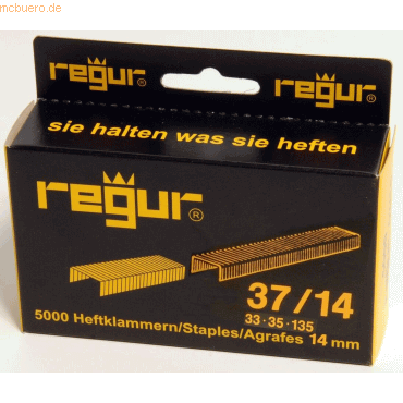 Regur Feindrahtklammer Typ 37 37/14 mm verzinkt VE=5000 Stück