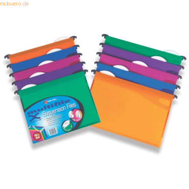 Rexel Multifile Extra Foolscap Suspension File 15mm, Assorted Colour, Pack: 10