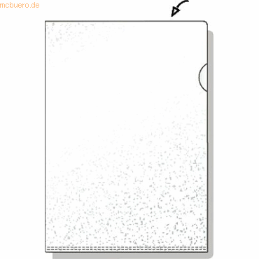 4013702000007 - Sichthüllen 21675090 A4 transparent genarbt oben & rechts offen 011mm 4013702000007 50 Stück