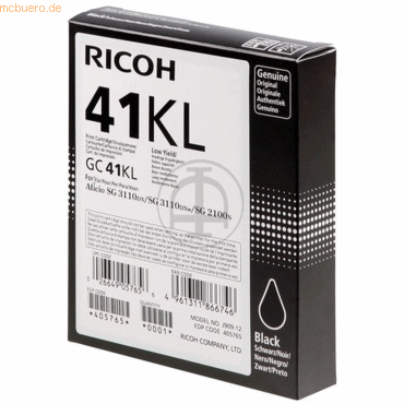 Ricoh Tintenpatrone Original Ricoh 405765 schwarz