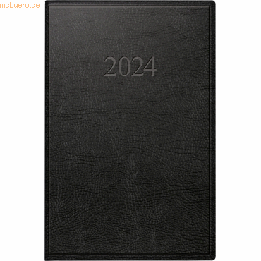 4003273776579 - Wochenkalender Taschenkalender 2024 Modell partner Industrie I Kunstleder-Einband Prestige schwarz