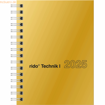 4003273777217 - Wochenkalender Taschenkalender 2024 Modell perfect Technik I Glanzkarton-Einband goldfarben