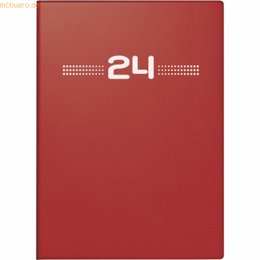 4003273777255 - rido idé 7013202034 Wochenkalender Taschenkalender 2024 Modell perfect Technik I 2 Seiten = 1 Woche Blattgröße 10 x 14 cm Kunststoff-Einband rot