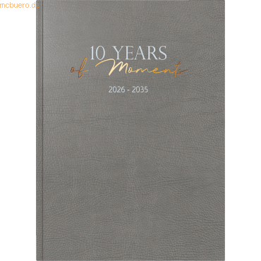 4003273790575 - Buchkalender 10-Jahre 2026-2035 A4 Kunstleder grau 4003273790575 - Buchkalender 10-Jahre 2026-2035 A4 Kunstleder grau