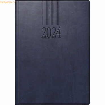 4003273779907 - Buchkalender Roma 1 142x20cm 1 Tag Seite Kunstleder blau 2024