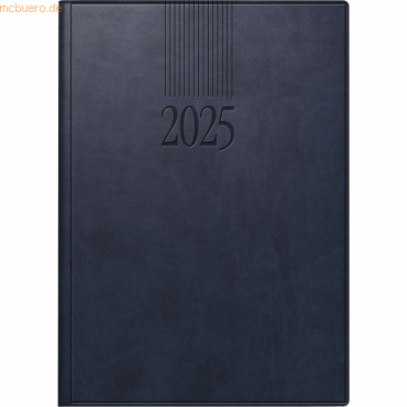 4003273785656 - Buchkalender Roma 1 142x20cm 1 Tag Seite Kunstleder blau 2025