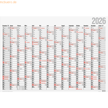 4003273792296 - 5 x Wandkalender Office I 98x685cm 14 Monate 2026 4003273792296 - 5 x Wandkalender Office I 98x685cm 14 Monate 2026