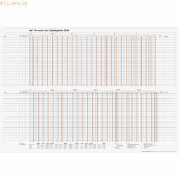 4003273782822 - Personal- und Urlaubsplaner Wandkalender 2024