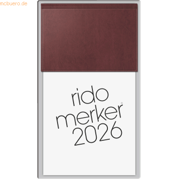 4003273791220 - Tischkalender Merker 108x201cm PP dunkelrot 2026 4003273791220 - Tischkalender Merker 108x201cm PP dunkelrot 2026