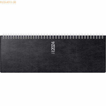 4003273780361 - rido idé 7036142904 Wochenkalender Tischkalender 2024 Modell septant 2 Seiten = 1 Woche Blattgröße 305 x 105 cm Schaumfolien-Einband Catana schwarz