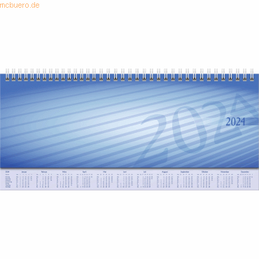 4003273780422 - Schreibtischquerkalender 297x105cm 1 Woche =2 Seiten blau Kalen