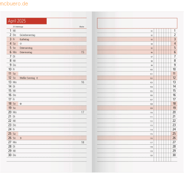 4003273786196 - 10 x Ersatzkalendarium TM11 87x153cm 1 Monat 2 Seiten 2025
