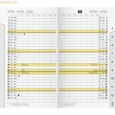 4003273781160 - 10 x Ersatzkalendarium M-planer 87x153cm 1 Monat 2 Seiten 4-spr
