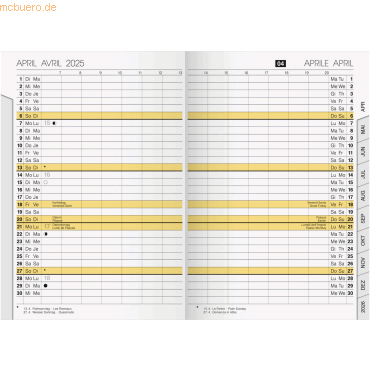 4003273786769 - 5 x Ersatzkalendarium uni-planer 104x153cm 1 Monat 2 Seiten 202