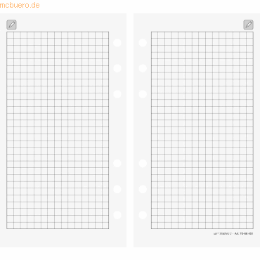 4003273745315 - 5 x Ersatzformulare Timing 2 Notizpapier kariert 24 Blatt