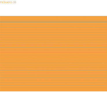 RNK Karteikarten A6 liniert 170 g/qm orange VE=100 Stück