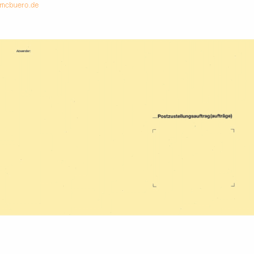 4002871204804 - Postzustellungsumschlag äußerer Umschlag 2048 B5 gelb für förmliche Zustellung 4002871204804 2048 500 Stück